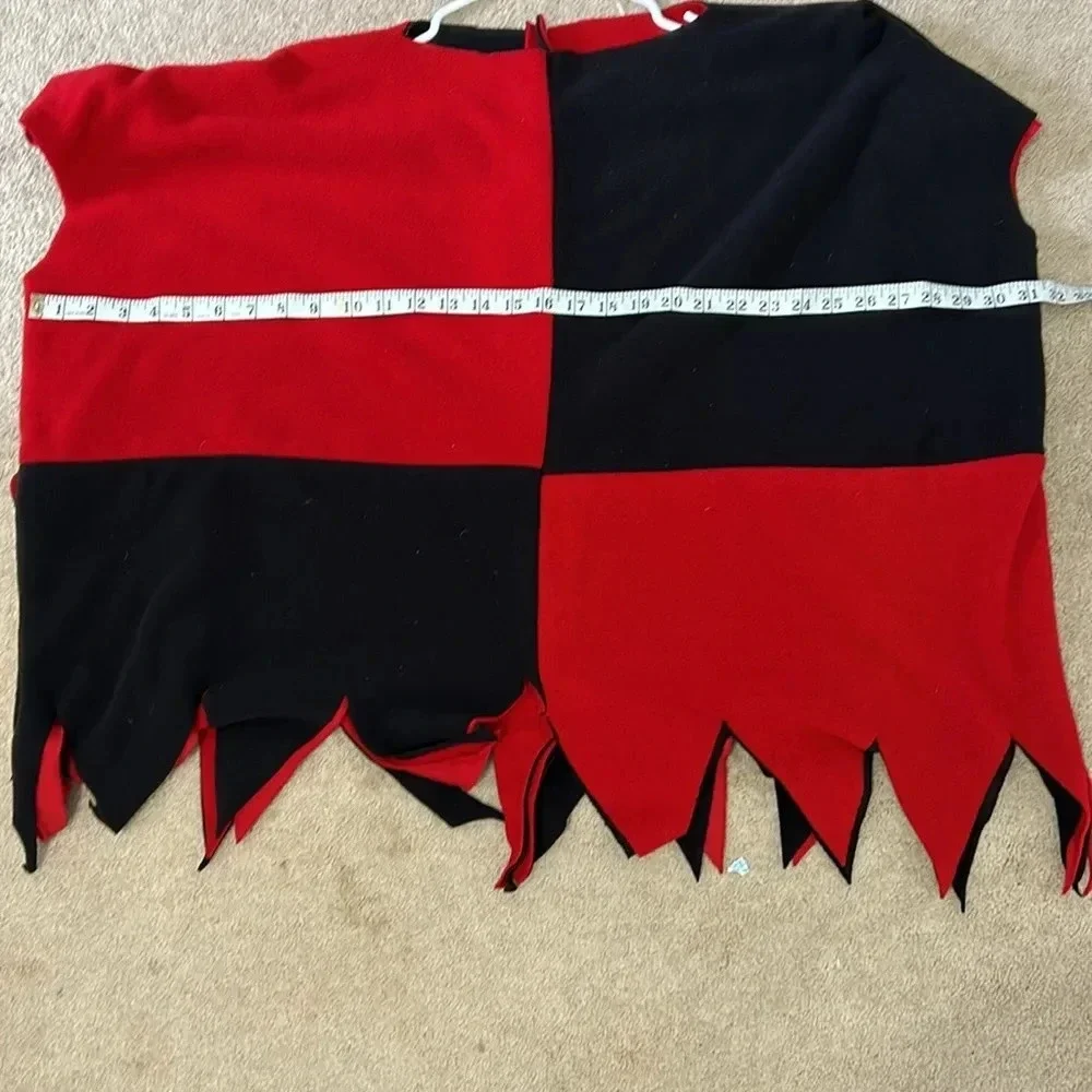 Court Jester Costume red and purple with hat one size it’s around a size 10-16